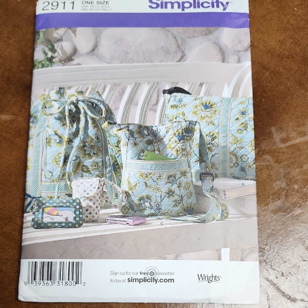 Simplicity Floral Bag Pattern